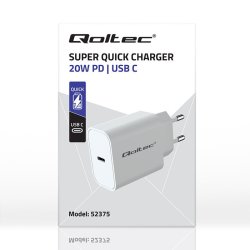 Super Hurtig PD oplader USB C, 20W, 5 12V