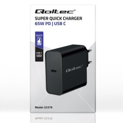 Super Quick PD oplader 1xUSB C, 65W, 5 20V