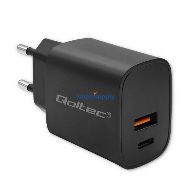 GaN POWER PRO lader 1xUSB C, 1xUSB, 30W