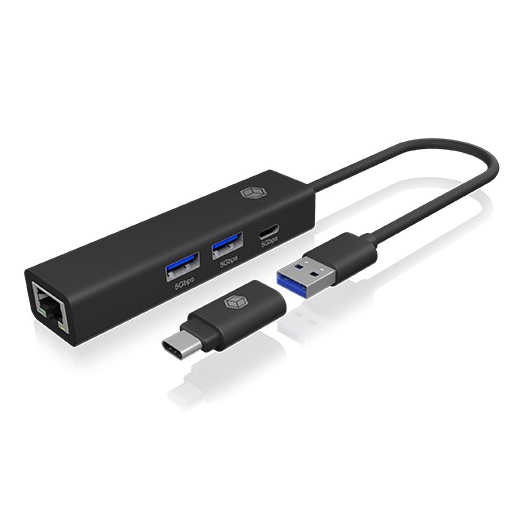 ICY BOX IB-HUB1439-LAN 4in1 HUB
