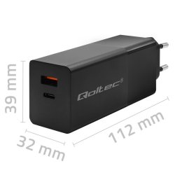 GaN Power PRO oplader 1xUSB C, 1xUSB, 100W