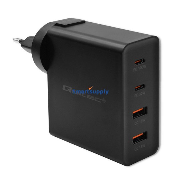 GaN POWER PRO oplader 2xUSB C, 2xUSB, 130W