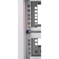 V�gskab rack 4U 600x600 gr� glasd�r