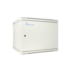 V�gskab rack 12U 600x450 gr� metal d�r