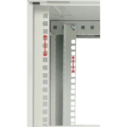 V�gskab rack 12U 600x450 gr� metal d�r