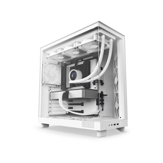 PC kabinet H6 Flow med vindue hvid
