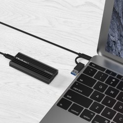 Kapsling til drev M.2 SATA, NVMe, USB C, 2TB