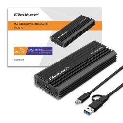 Kapsling til drev M.2 SATA, NVMe, USB C, 2TB