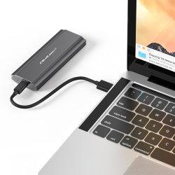 Kapsling til M.2 SSD, SATA, NVMe, USB C