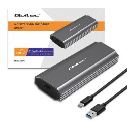 Kapsling til M.2 SSD, SATA, NVMe, USB C