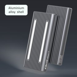 Kapsling til M.2 SSD, SATA, NVMe, RGB LE