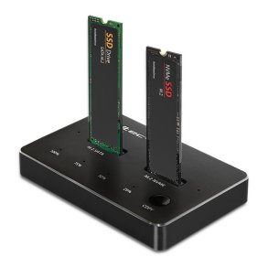 M.2 SSD-dockingsstation, NVMe, SATA, USB