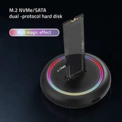 M.2 SSD docking station, SATA, NVMe, USB