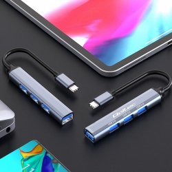 HUB adapter USB c 3.1 4in1, USB 3.0, 3x USB 2
