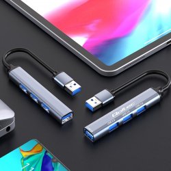 HUB adapter USB 3.0 4i1, USB 3.0, 3x USB 2