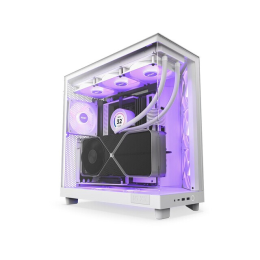 PC Kabinet H6 Flow RGB med vindue hvid
