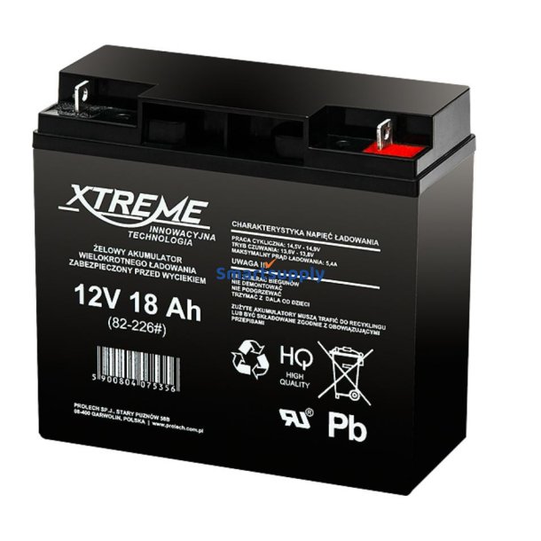 Gelbatteri 12V 18Ah XTREME