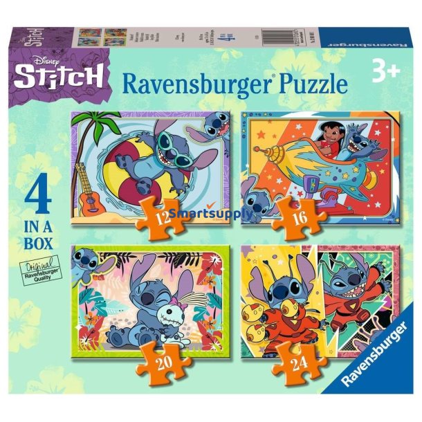 Puslespil 4in1 Disney Stitch