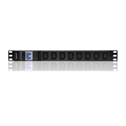 Str�mfordeler til RACK 19cali | sikring | 1U | 10A | PDU 8xIEC C13 | 2m