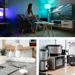 Oversp�ndingsbeskytter med 8 stikkontakter, 1,8m