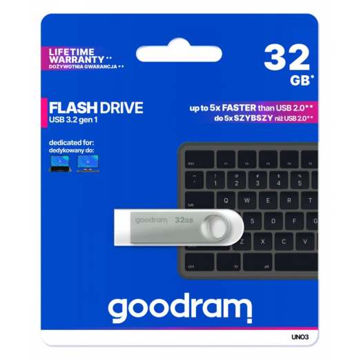 Pendrive UNO3 32GB USB 3.2 Gen1 s�lv