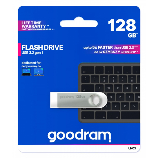 Pendrive UNO3 128GB USB 3.2 Gen1 s�lv