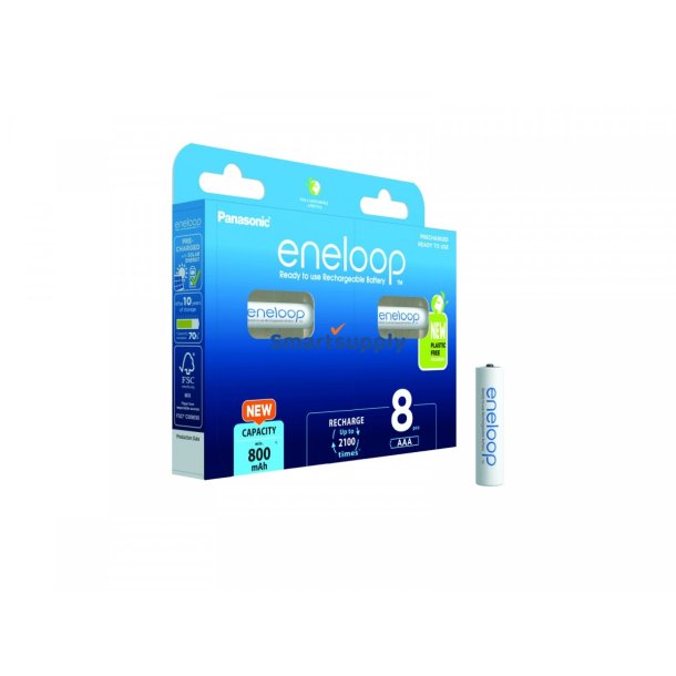 eneloop batteri AAA 800 mAh s�t af 8