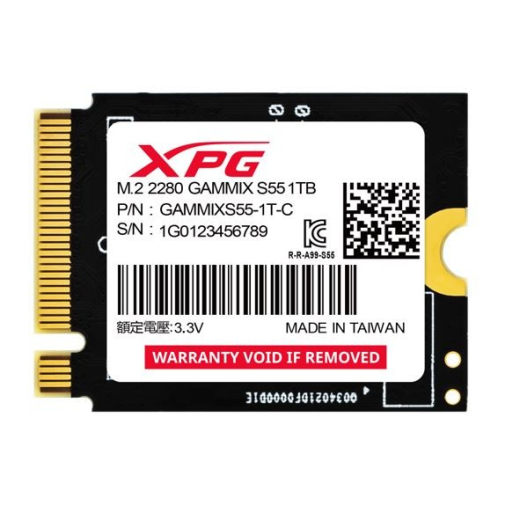 XPG GAMMIX S55 SSD 1TB PCIe 4x4 5/3.7MB/s M2230