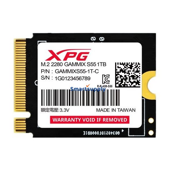 XPG GAMMIX S55 SSD 1TB PCIe 4x4 5/3.7MB/s M2230
