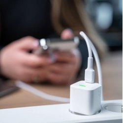 PowerStream USB-C til Lightning 1m MFI kabel, PD, hvid