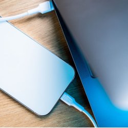 PowerStream USB-C til Lightning 1m MFI kabel, PD, hvid