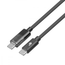 USB C Kabel 1m med opladningsindikator LED 100W