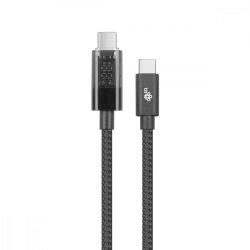USB C Kabel 1m med opladningsindikator LED 100W