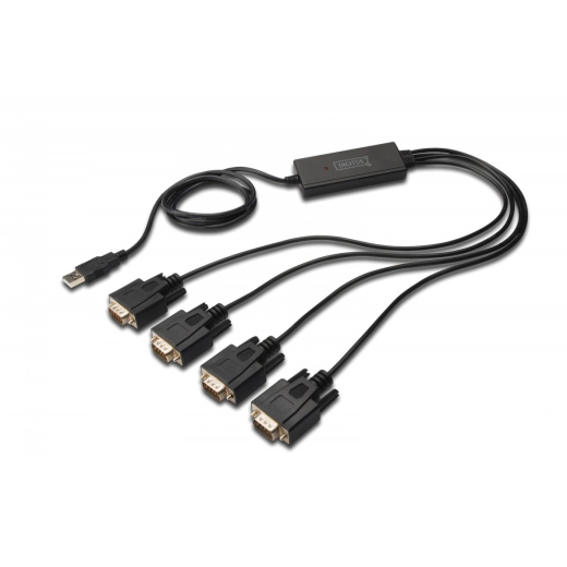 USB 2.0 til 4x RS232 Kabel