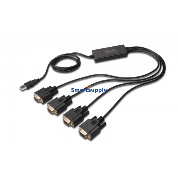 USB 2.0 til 4x RS232 Kabel