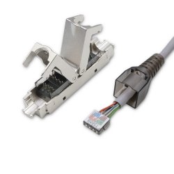 RJ45 toolless STP stik CAT6, JACK PIN