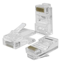 RJ45 gennemf�ringsstik, CAT5e, UTP, 100stk