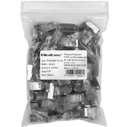 RJ45 Gennemstik stik, CAT5e, FTP, 100 stk
