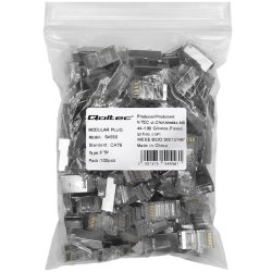 RJ45 modul�r connector CAT6, FTP, 100stk