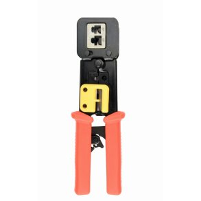 Klemning og klipning RJ 45/RJ12/RJ11/Pass-troug
