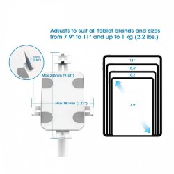 Gulvstander til iPad og tablet 9.7-10.1 tommer