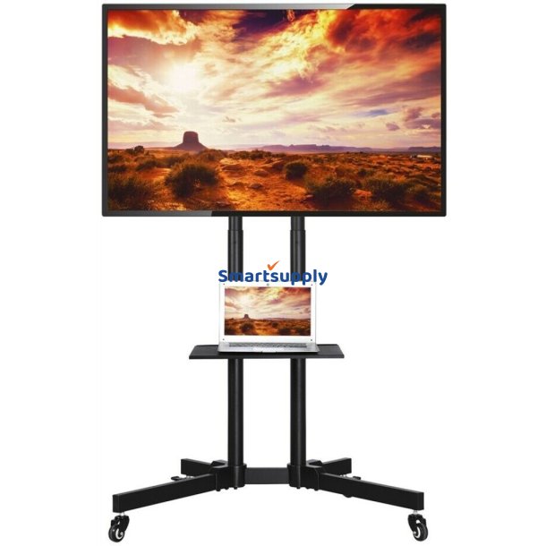 Mobilstand til TV 37-70 tommer, 50 kg, 2 hylder