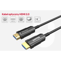 HDMI Optisk Kabel 2.0 15m AOC 4K60Hz C11072BK-15M