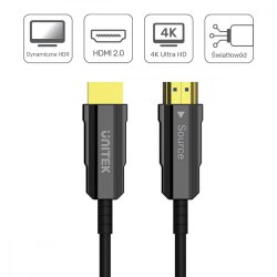 HDMI Optisk Kabel 2.0 15m AOC 4K60Hz C11072BK-15M