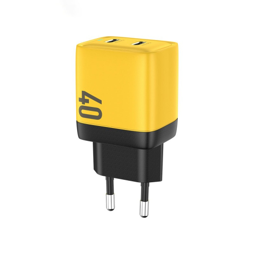 Mainslader 2xUSB-C Super Hurtig Lader GaN