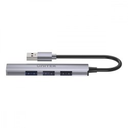 HUB USB-A; 3x USB-A 2.0; 1x USB-A 5 Gbps Alu