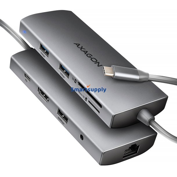 HMC-8HLSA USB hub 8i1 5Gbps HDMI audio LAN PD