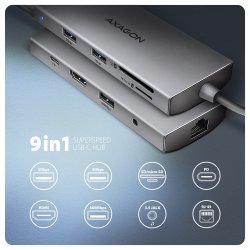 HMC-8HLSA USB hub 8i1 5Gbps HDMI audio LAN PD