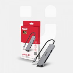 HUB USB-C 7i1 Aluminium PD 100W ; 5 Gbps
