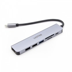 HUB USB-C 7i1 Aluminium PD 100W ; 5 Gbps